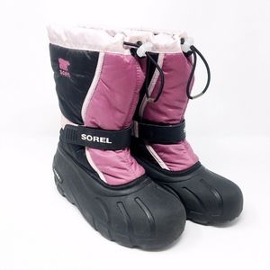Girls Sorel Winter Snow Boots Flurry Pink Size 4